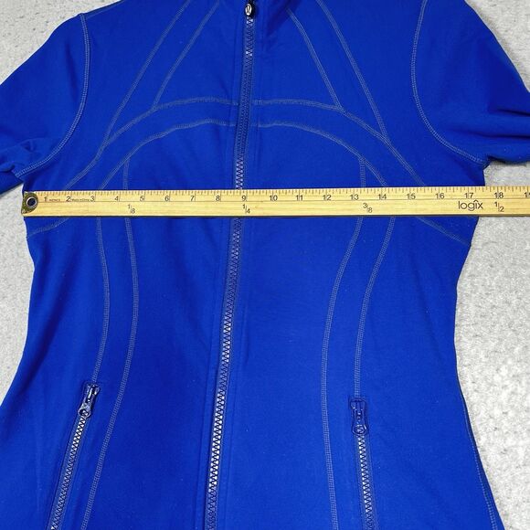 Lululemon Define Jacket Womens 10 Blue Full Zip Slim Fit Thumbholes Athleisure - Picture 6 of 11